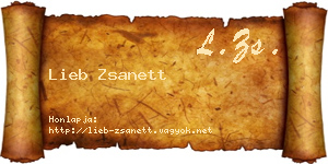 Lieb Zsanett névjegykártya